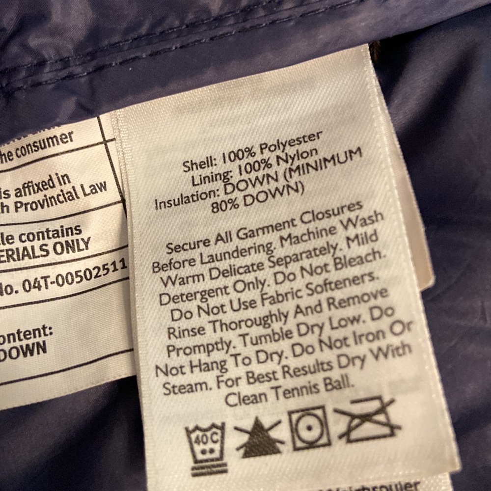 Eddie Bauer Women Down Jacket size S EB650 color gray/bluish 100% nylon BNWOT - Picture 11 of 16